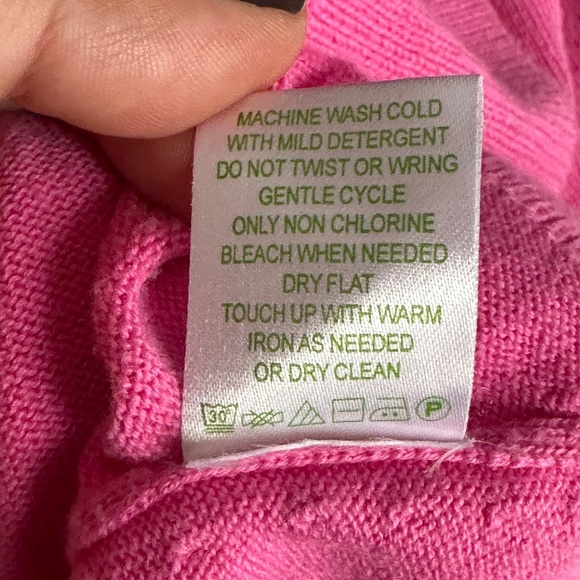 Lilly Pulitzer Pink Pearl Button Cardigan Sweater XS Women | Cropped Classic - Picture 9 of 9